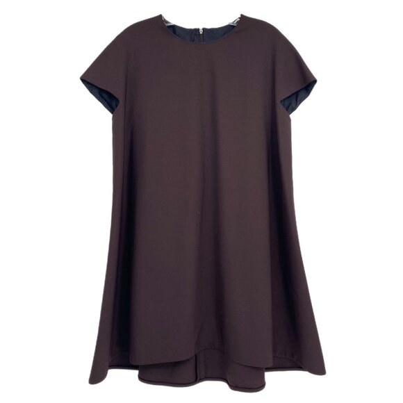 Balenciaga Brown Boxy Zip Mini Dress | Size 8 - Picture 1 of 9